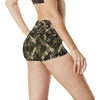 Horse Camo Themed Design Print High Waisted Spandex Shorts-JTAMIGO.COM