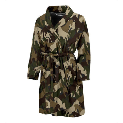 Horse Camo Themed Design Print Men Bath Robe-JTAMIGO.COM