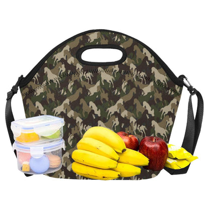 Horse Camo Themed Design Print Neoprene Lunch Bag (Model 1669)(Large)-JTAMIGO.COM