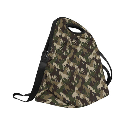 Horse Camo Themed Design Print Neoprene Lunch Bag (Model 1669)(Large)-JTAMIGO.COM