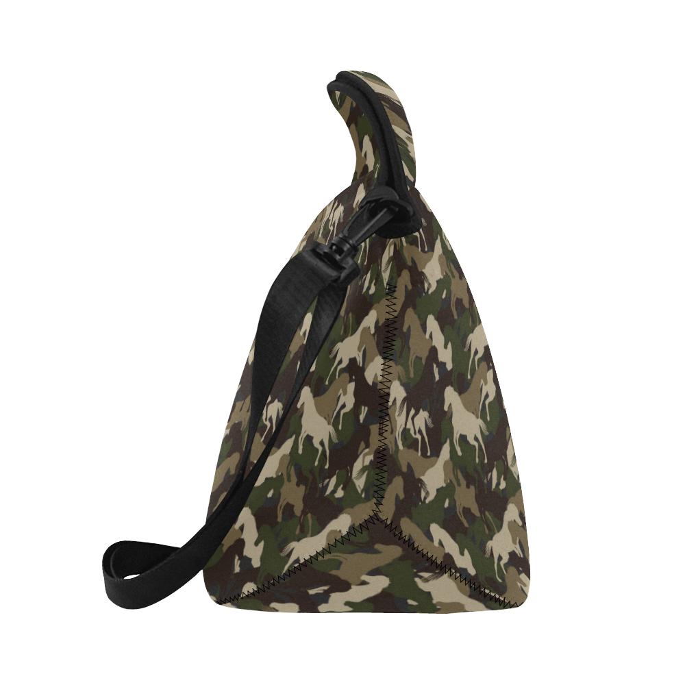 Horse Camo Themed Design Print Neoprene Lunch Bag (Model 1669)(Large)-JTAMIGO.COM