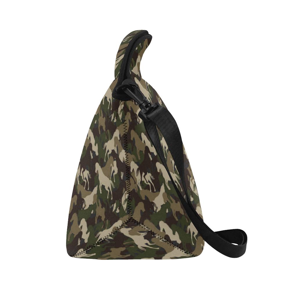 Horse Camo Themed Design Print Neoprene Lunch Bag (Model 1669)(Large)-JTAMIGO.COM