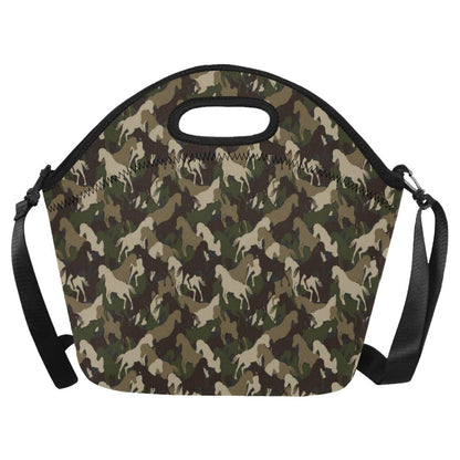 Horse Camo Themed Design Print Neoprene Lunch Bag (Model 1669)(Large)-JTAMIGO.COM