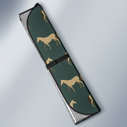 Horse Classic Themed Pattern Print Car Sun Shade For Windshield