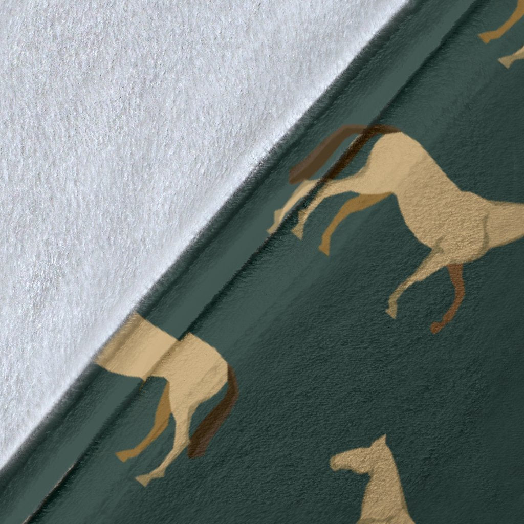 Horse Classic Themed Pattern Print Fleece Blanket