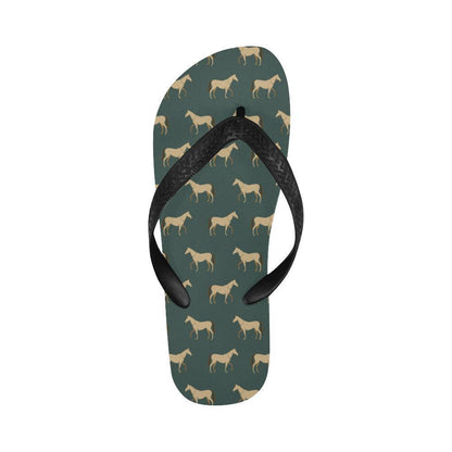 Horse Classic Themed Pattern Print Flip Flops-JTAMIGO.COM