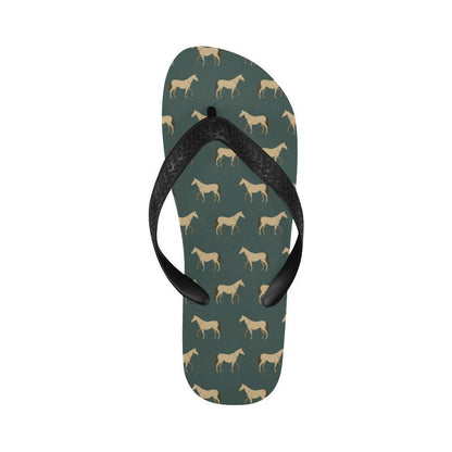 Horse Classic Themed Pattern Print Flip Flops-JTAMIGO.COM