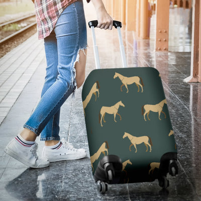 Horse Classic Themed Pattern Print Luggage Cover Protector