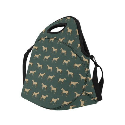 Horse Classic Themed Pattern Print Neoprene Lunch Bag (Model 1669)(Large)-JTAMIGO.COM