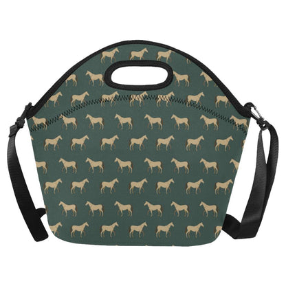 Horse Classic Themed Pattern Print Neoprene Lunch Bag (Model 1669)(Large)-JTAMIGO.COM