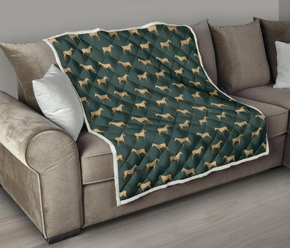 Horse Classic Themed Pattern Print Premium Quilt-JTAMIGO.COM
