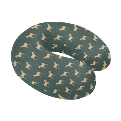 Horse Classic Themed Pattern Print U-Shaped Travel Neck Pillow-JTAMIGO.COM