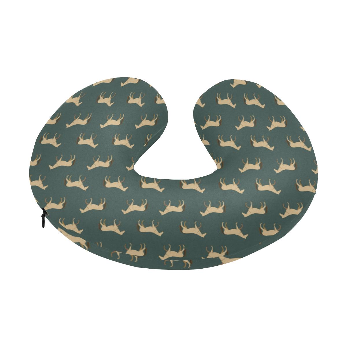Horse Classic Themed Pattern Print U-Shaped Travel Neck Pillow-JTAMIGO.COM