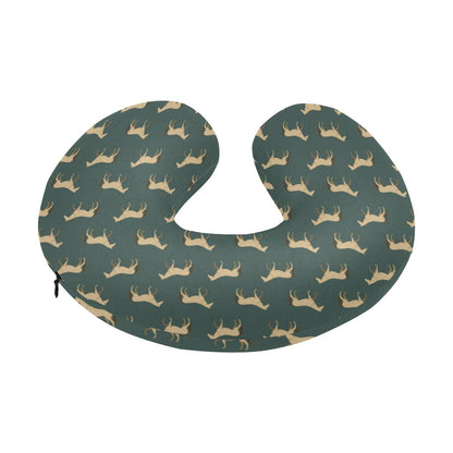 Horse Classic Themed Pattern Print U-Shaped Travel Neck Pillow-JTAMIGO.COM