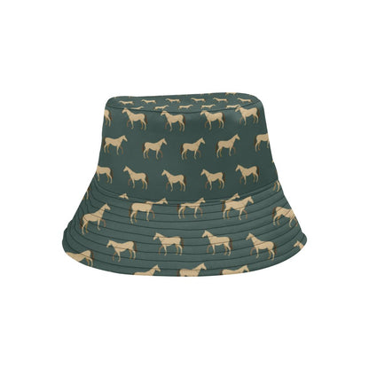 Horse Classic Themed Pattern Print Unisex Bucket Hat