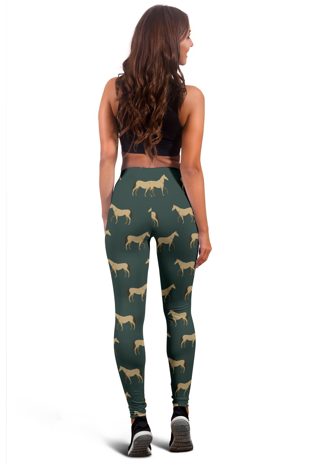 Horse Classic Themed Pattern Print Women Leggings