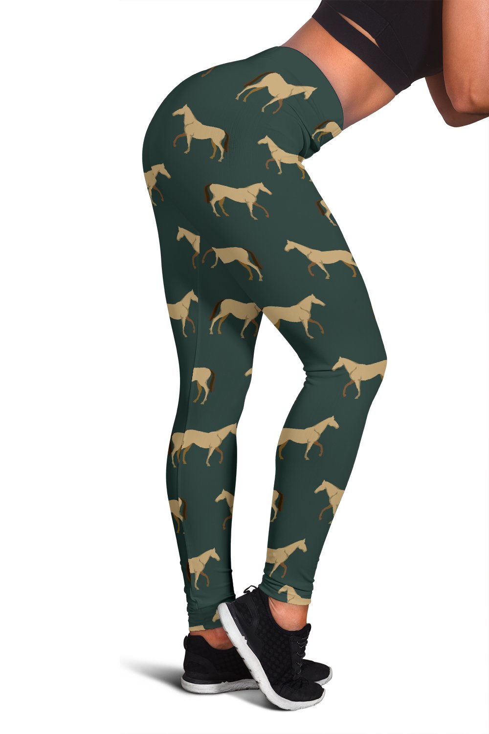 Horse Classic Themed Pattern Print Women Leggings