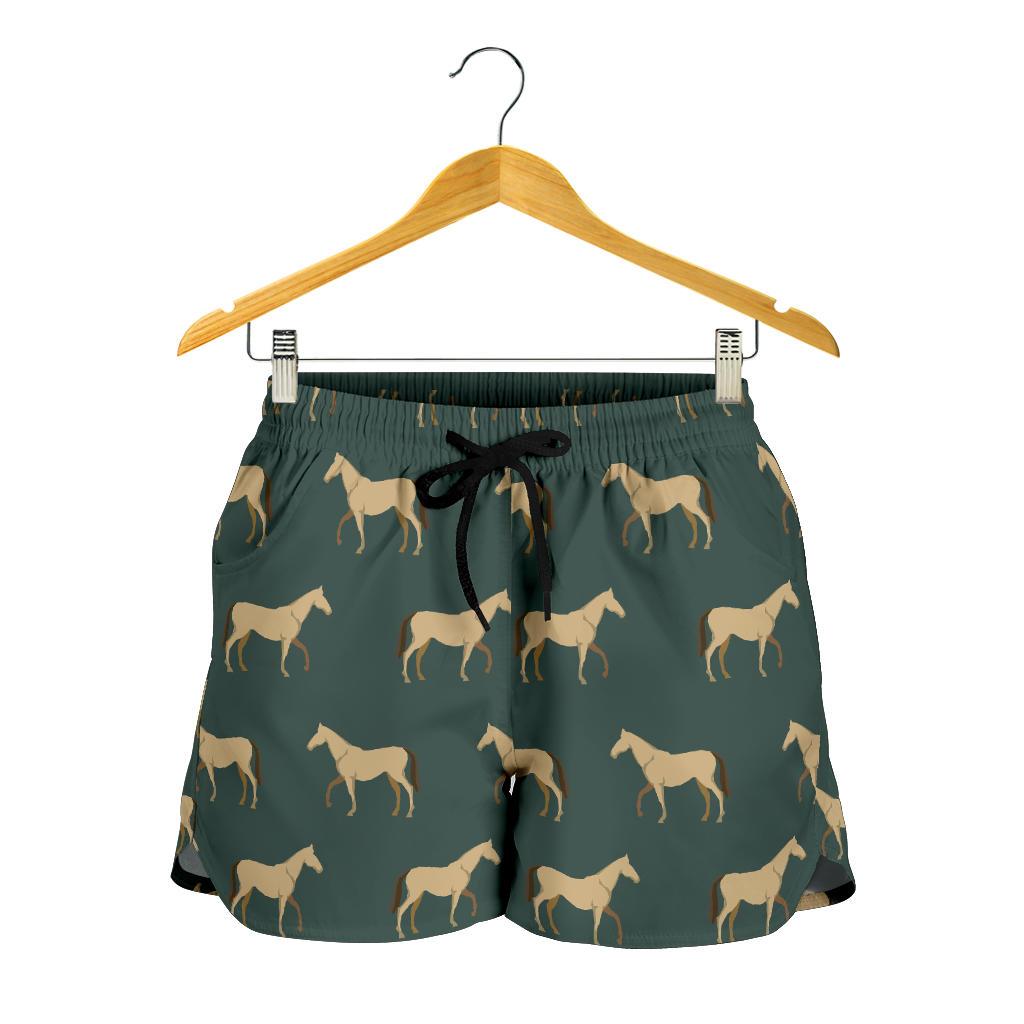 Horse Classic Themed Pattern Print Women Shorts-JTAMIGO.COM