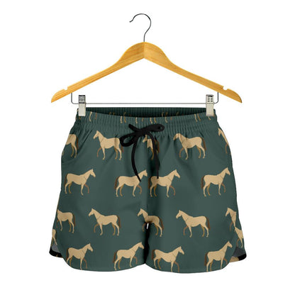 Horse Classic Themed Pattern Print Women Shorts-JTAMIGO.COM