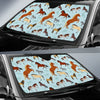 Horse Cute Themed Pattern Print Car Sun Shade For Windshield