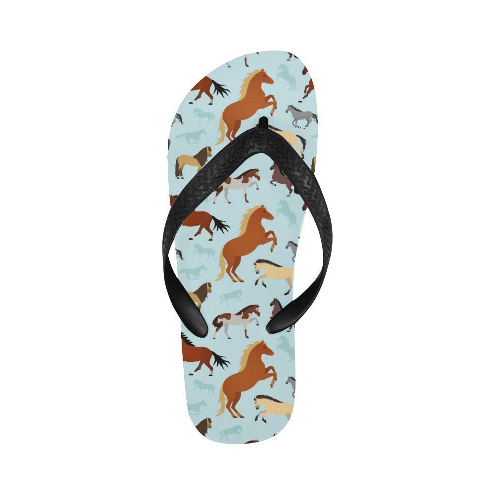Horse Cute Themed Pattern Print Flip Flops-JTAMIGO.COM
