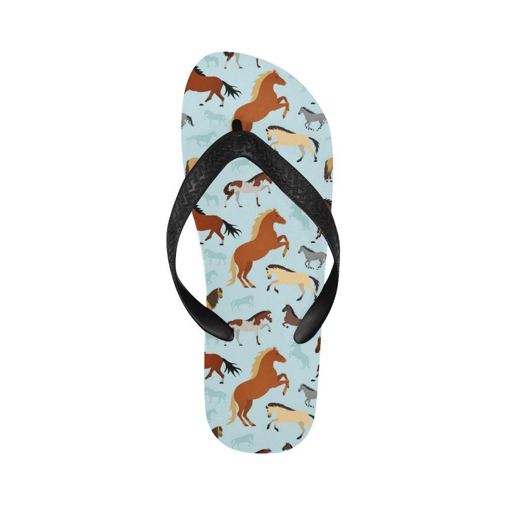 Horse Cute Themed Pattern Print Flip Flops-JTAMIGO.COM