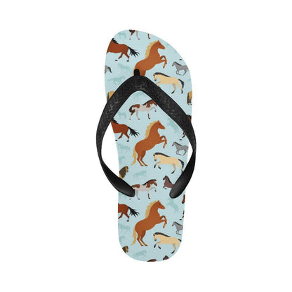 Horse Cute Themed Pattern Print Flip Flops-JTAMIGO.COM