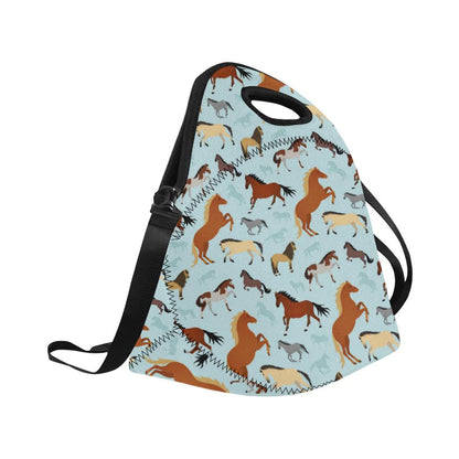 Horse Cute Themed Pattern Print Neoprene Lunch Bag (Model 1669)(Large)-JTAMIGO.COM