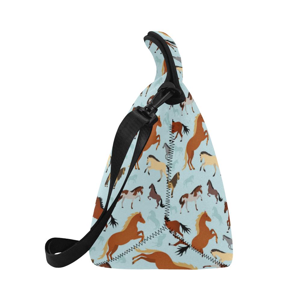 Horse Cute Themed Pattern Print Neoprene Lunch Bag (Model 1669)(Large)-JTAMIGO.COM