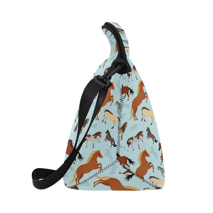 Horse Cute Themed Pattern Print Neoprene Lunch Bag (Model 1669)(Large)-JTAMIGO.COM