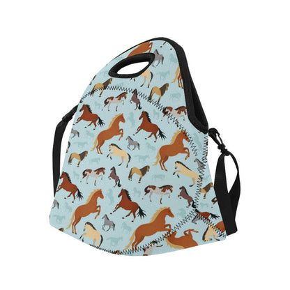 Horse Cute Themed Pattern Print Neoprene Lunch Bag (Model 1669)(Large)-JTAMIGO.COM
