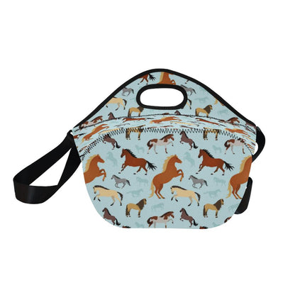 Horse Cute Themed Pattern Print Neoprene Lunch Bag (Model 1669)(Large)-JTAMIGO.COM