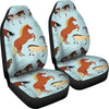 Horse Cute Themed Pattern Print Universal Fit Car Seat Covers
