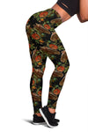 Horse Embroidery with Flower Design Women Leggings
