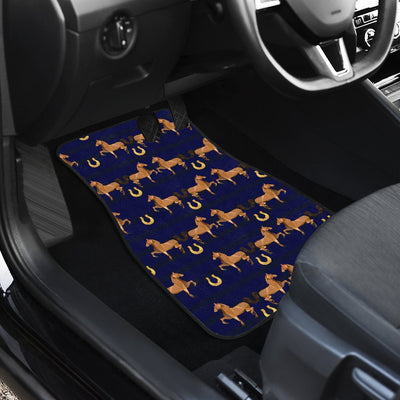 Horse Luxury Themed Pattern Print Car Floor Mats