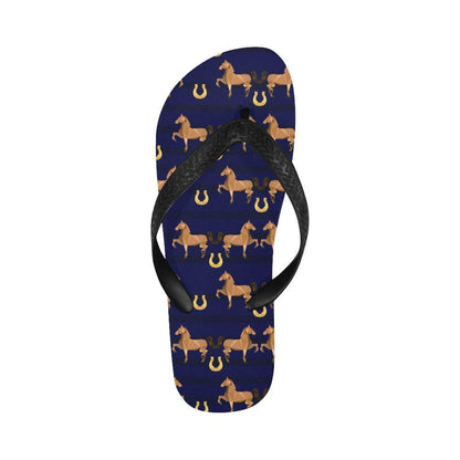 Horse Luxury Themed Pattern Print Flip Flops-JTAMIGO.COM
