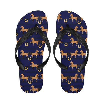 Horse Luxury Themed Pattern Print Flip Flops-JTAMIGO.COM