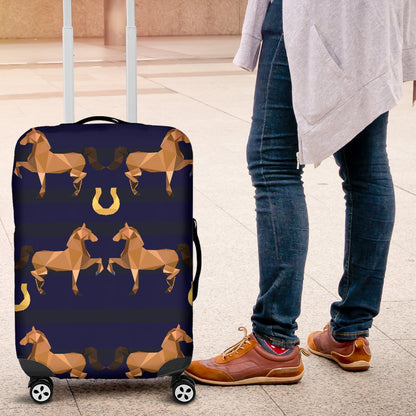 Horse Luxury Themed Pattern Print Luggage Cover Protector