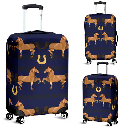 Horse Luxury Themed Pattern Print Luggage Cover Protector