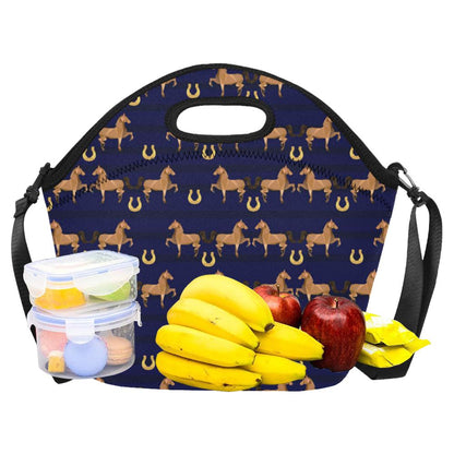Horse Luxury Themed Pattern Print Neoprene Lunch Bag (Model 1669)(Large)-JTAMIGO.COM
