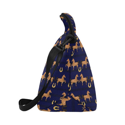 Horse Luxury Themed Pattern Print Neoprene Lunch Bag (Model 1669)(Large)-JTAMIGO.COM