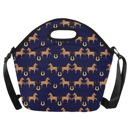Horse Luxury Themed Pattern Print Neoprene Lunch Bag (Model 1669)(Large)-JTAMIGO.COM