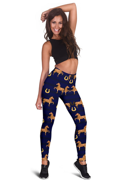 Horse Luxury Themed Pattern Print Women Leggings