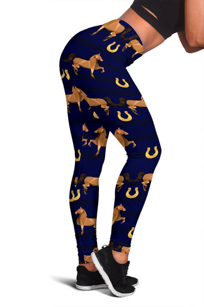Horse Luxury Themed Pattern Print Women Leggings