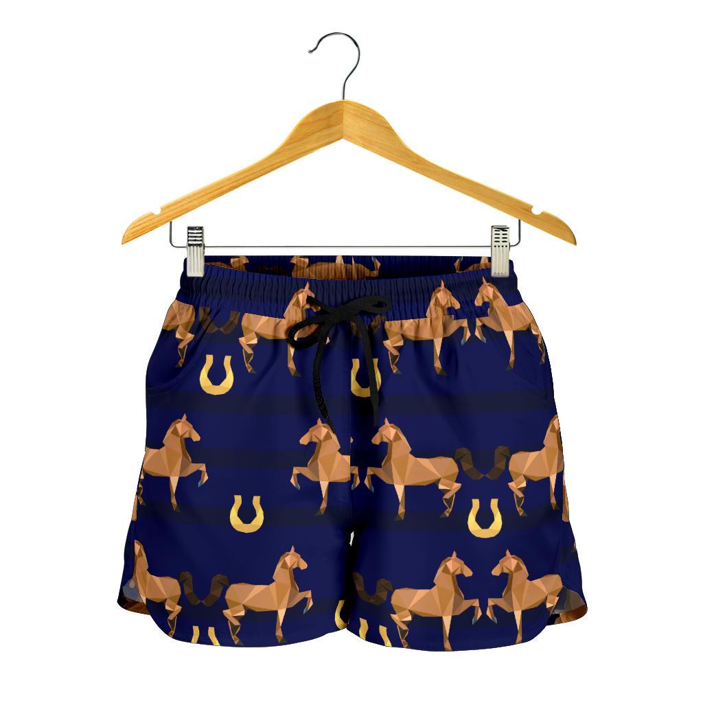 Horse Luxury Themed Pattern Print Women Shorts-JTAMIGO.COM