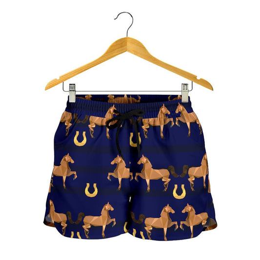 Horse Luxury Themed Pattern Print Women Shorts-JTAMIGO.COM