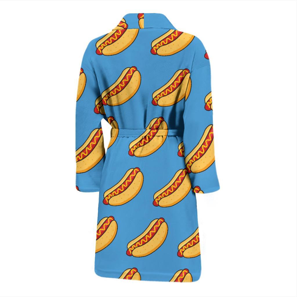 Hot Dog Pattern Print Design 02 Men Bathrobe-JORJUNE.COM