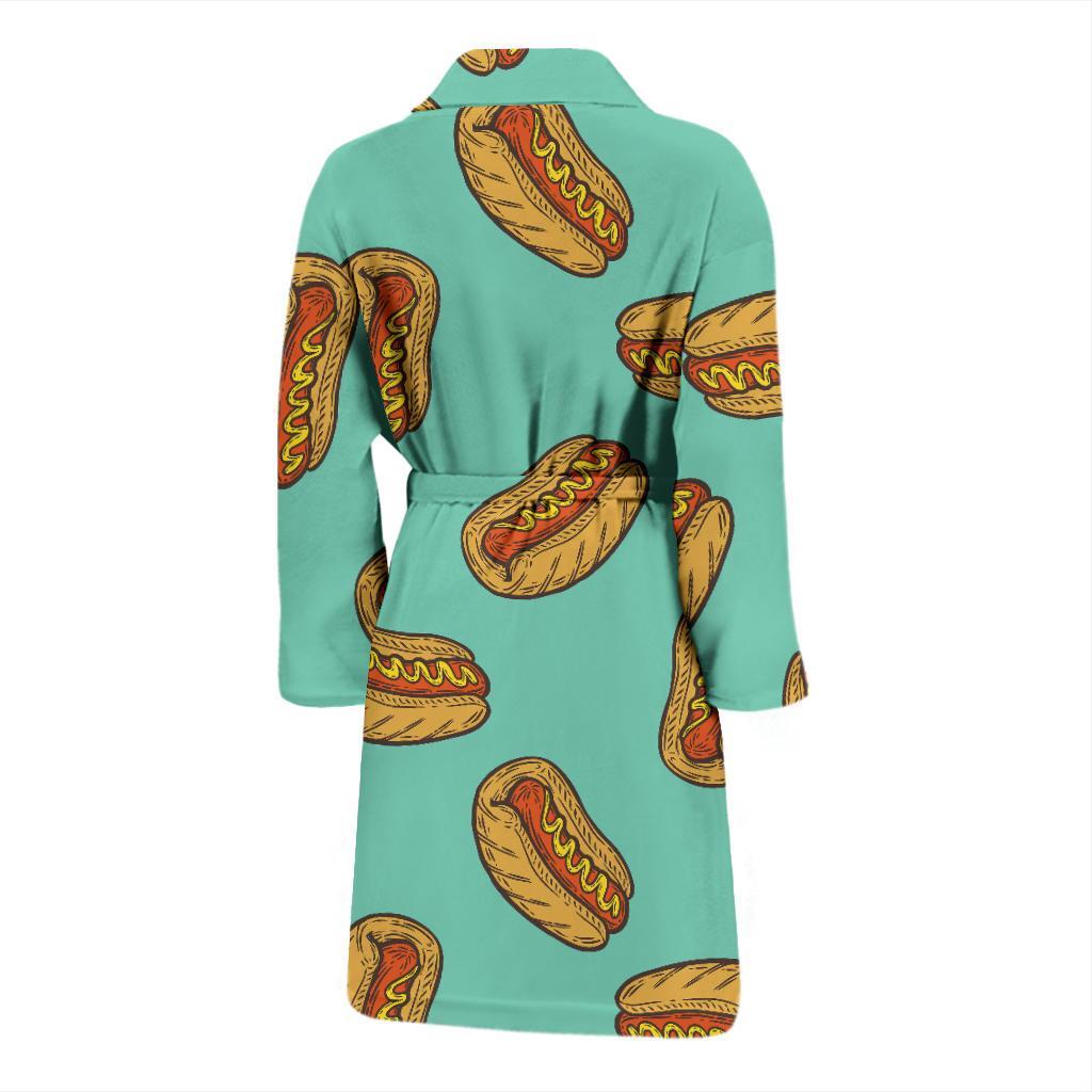Hot Dog Pattern Print Design 04 Men Bathrobe-JORJUNE.COM
