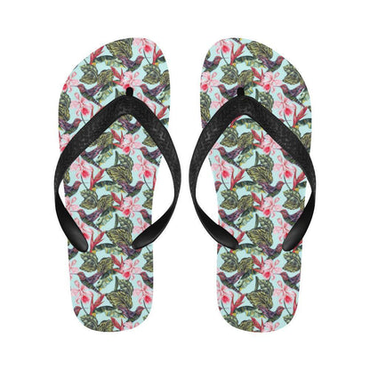 Hummingbird Cute Themed Print Flip Flops-JTAMIGO.COM