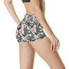 Hummingbird Cute Themed Print High Waisted Spandex Shorts-JTAMIGO.COM